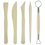 Colexy 5 Pezzi Ceramiche di Attrezzi Sculpting Tool per Modellare e Intagliare, Strumento per Modellare l’Argilla, Legno Ceramica Sculpting Tools Set per Professionisti, Artisti o Principianti