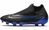 NIKE Phantom GX PRO DF FG, Sneaker Uomo, Black/Chrome-Hyper Royal, 44 EU
