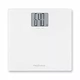 medisana PS 470 Bilancia Pesapersone Digitale XL, bilancia precisa in vetro, capacità di carico extra alta, spegnimento automatico integrato, bianco, fino a 250 kg