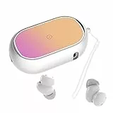 GDPLAN Cuffie Bluetooth wireless 5.2, Cancelling (ANC), vestibilità comoda, batteria di lunga durata, riduzione del rumore, auricolari IPX6, impermeabili, microfono integrato per sport argento