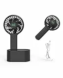 Minthouz ventilatore portatile,Mini Ventilatore Portatile Batteria da 2000 mAh, 3 Velocità, Flusso d'aria Migliorato,per Ufficio, Viaggio, Campeggio