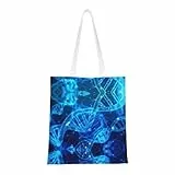 MQGMZ Daisy Flowers Canvas Tote Bag Estetica Tote Bag Per Le Donne Insegnante Shopping Sacchetto Regalo Per La Festa della Mamma, Dna Chain Foto, Taglia unica