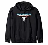 Vintage Rodeo Wrangler Western mucca teschio mucca stampa Wrangler Felpa con Cappuccio