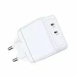 45W USB C Caricatore, caricatore da parete GaN II Dual USB C, caricatore veloce PD 3.0 USB C, compatibile con Samsung Galaxy, iPhone 15 Pro Max Mini, iPad Pro, tablet, notebook, orologio ecc