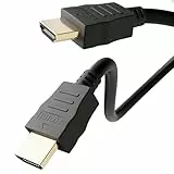 Goobay 38521 Cavo HDMI per Alta Velocità con Ethernet, Dorato, Nero, 6mm Diametro, 10m Lunghezza del Cavo