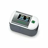 medisana PM 100 pulsossimetro misurazione della saturazione di ossigeno nel sangue, pulsossimetro a dito con display OLED e funzionamento one-touch