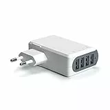 Celly Caricabatteria Universale, 4 Porte USB, 4.8 A, Bianco