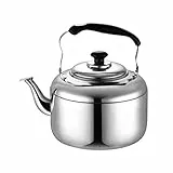 Cabilock Bollitore a gas, in acciaio inox, per fornello a gas, 6 l, bollitore a pipa, grande bollitore a induzione, teakettle per cucina, escursioni, campeggio