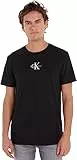 Calvin Klein Jeans Maglietta Monologo Regular S/S, CK Black, L Uomo