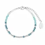 s.Oliver Bracciale in acciaio inox da donna, con perle di vetro, 16+4 cm, argento, Fornito in confezione regalo, 2031478