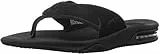 Reef Fanning All Black, Infradito Uomo, Nero Tutto, 44 EU