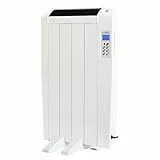 LODEL RA4 - Radiatore elettrico programmabile 600 W, riscaldamento rapido, con telecomando, uso ideale ≤1 ore, fino a +/- 8 m², Bianco
