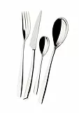 BUGATTI, Riviera, Set Posate 24 Pezzi in Acciaio Inox 18/10. Servizio Posate per 6 Persone Composto da 6 Cucchiai, 6 Forchette, 6 Coltelli e 6 Cucchiaini caffè