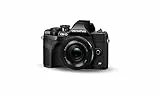 Fotocamera Olympus OM-D E-M10 Mark IV con sistema Micro Quattro Terzi Olympus, sensore da 20 MP, mirino elettronico, video 4K, Wi-Fi, nero, incl. M.Zuiko Digital ED 14-42mm F3.5-5.6 EZ Pancake nero