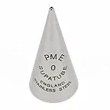 PME ST0 Bocchetta Decorativa Professionale, Acciaio Inossidabile, Argento, 1.72 x 1.72 x 3.8 cm