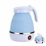 Jooheli Bollitore Elettrico Pieghevole Salvaspazio da Viaggio, Bollitore Elettrico Pieghevole Scaldabagno Elettrico da 0,6L in Silicone per Acqua Calda