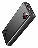 Batteria esterna Baseus USB-C da 65 W/20000 mAh, PD 3.0/QC 4.0, a tre uscite, a ricarica rapida, con display LED per iPhone 12, 11, XS, Samsung S20, Macbook, iPad Pro.