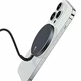 ESR HaloLock Mini Caricatore Wireless Magnetico, Supporto per Caricabatterie Wireless Compatibile con iPhone 15/15 Plus/15 Pro/15 PRO Max/14/13/12 e MagSafe, aggancio Magnetico Resistente, Nero