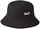 Levi's Poster Logo Bucket Hat OV Cappello a Falda Larga, Nero Regolare, M Uomo