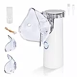 Aerosol Portatile, JOIENDY Aerosol Ultrasuoni Silenzioso per Bambini e Adult, Inalatore Silenzioso Nebulizzatore per Respiratorie Malattie, 2 Maschere E Boccaglio