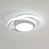 Delaveek Plafoniera LED, Lampada da Soffitto 32W 2350lm, Rond Plafoniere Moderno, Bianco Freddo 6500K per Camera da Letto Corridoio Soggiorno Cucina Bagno