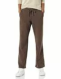 Amazon Essentials Pantaloni Sportivi in Pile a Gamba Dritta (Disponibili in Taglie Forti) Donna, Cioccolato, S