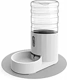 JUNSPOW 4L Distributore d'acqua per animali domestici, Distributore automatico d'acqua a gravità con finestra di visualizzazione, sicuro e senza spina Distributore di ciotole d'acqua per cani e gatti