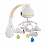 Fisher-Price Calming Clouds Mobile & Soother, lettino mobile per culla e sonorizzatore per cameretta, per neonati e bambini piccoli, GRP99