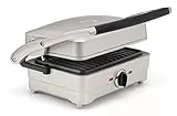 CUISINART GRSM3E Mini Grill 3 in 1: griglia, sandwich e waffle, Rivestimento anti-aderente, vassoio raccogli olii integrato, temperatura max 240°C