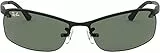Ray-Ban - Occhiali da sole 0RB3183 Top Bar Rettangolari, Uomo, Black (006/71 Matte Black)