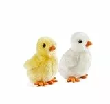 Living Nature, Peluche Farm Uccelli, polli e Anatre, Colore White And Yellow, AN364
