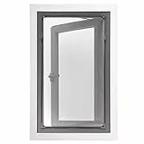 Schermo magnetico Dimensioni regolabili Altamente sigillato Punch-gratis Striscia decorativa in PVC Adatto a balcone Cucina Camera da letto Zanzariera Schermo della finestra(60X140cm Scatola da caffè)