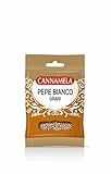 Cannamela, Linea Busta Super, Pepe Bianco in Grani Interi, Confezione da 40 g, Piccantezza Contenuta e Aroma Deciso, Ideale per Carni e Salse Bianche, Piatti a Base di Pesce