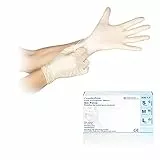 1000 pz SKYPRO Guanti Monouso Lattice - Senza Polvere - Non Sterili - Certificazione EN 455 1,2,3 - Adatti per Ambiti Medici, Manipolazione degli Alimenti e Uso Giornaliero - Confezione da 100 pz.
