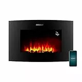 Cecotec Camino elettrico Ready Warm 3550 con fiamme curve. 2000 W, dimensioni 35', WiFi, 2 livelli di potenza, telecomando, pannello curvo, timer, 30 m2, 05815