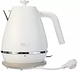 De'Longhi KBIN2001.W - Bollitore elettrico Distinta Moments con indicatore del livello dell'acqua, filtro anticalcare rimovibile e lavabile, adatto per Nespresso Gran Lattissima (EN650.W), colore: