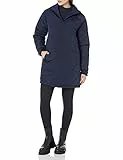Amazon Essentials Cappotto di Piumino di Media Lunghezza in Poliestere Riciclato dalla vestibilità Comoda (Taglie Forti Disponibili) (in precedenza Amazon Aware) Donna, Blu Marino, XXS