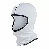 KEDRA-T Made in Italy - Sottocasco Passamontagna Aperto sul Viso Extra Light - Colore Bianco - Uomo/Donna - Sottile microforato Estivo