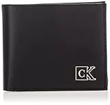 Calvin Klein Jeans Placca Billfold Extra, Accessori da Viaggio-Portafogli Tri-Fold Uomo, Schwarz, Taglia Unica