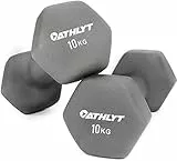 Athlyt - Set di manubri rivestiti in neoprene, 2 x 4 kg
