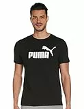 PUMHB|#Puma Ess Logo Tee Maglietta, Uomo, Puma Black, S