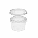 Viva-Haushaltswaren Gabriele Hesse e.K. 10 barattoli di plastica con Coperchio, 280 ml, Senza BPA, per Uso Alimentare, con 1 Paletta, PP, 280ml
