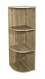 Iris Ohyama, Contenitore angolare, Libreria, 3 ripiani fissi, Solido, Design, Multifunzionale, Ufficio, Ingresso, Camera da letto, Soggiorno - SBasic Storage Shelf CX-3C - Marrone cenere