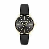 Michael Kors Orologio Pyper da donna, movimento a tre lancette, cassa in acciaio inossidabile dorato da 38 mm con cinturino in pelle, MK2747