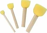 KREUL 72160 - Set di 4 pennelli universali in schiuma adatti a quasi tutte le vernici Diametro 13, 20, 30 e 40 mm