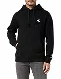 Calvin Klein Jeans Felpa Uomo Ck Essential con Cappuccio, Nero (Ck Black), S