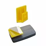 4R Quattroerre.it, Clip Adesiva Telepass, Compatibile con nuovo Telepass Slim, Adesivo ad Alta Tenuta, Garantisce Visibilità Esterna, con Salviettina per Aumentare Adesività, Colore Giallo