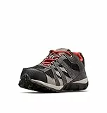 Columbia KIDS REDMOND WATERPROOF Scarpe Da Trekking Basse impermeabili Unisex - Bambini e ragazzi, Nero (Black x Flame) - Youth, 36 EU