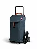 Gimi Tris, Carrello Portaspesa Per Salire Le Scale, Capienza Da 52 L, 6 Ruote, Sacca In Poliestere Xxl, Grigio, ‎13 x 34.5 x 95.5 cm 3.02 Kg