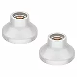 ledscom.de Plafoniera/presa a soffitto ELEKTRA, porcellana, bianco lucido, 1x E27 max. 300W, 2 pz.